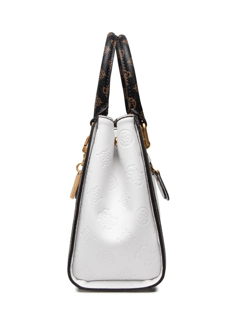 Guess Abey Peony Handbag White Cilento Designer Wear