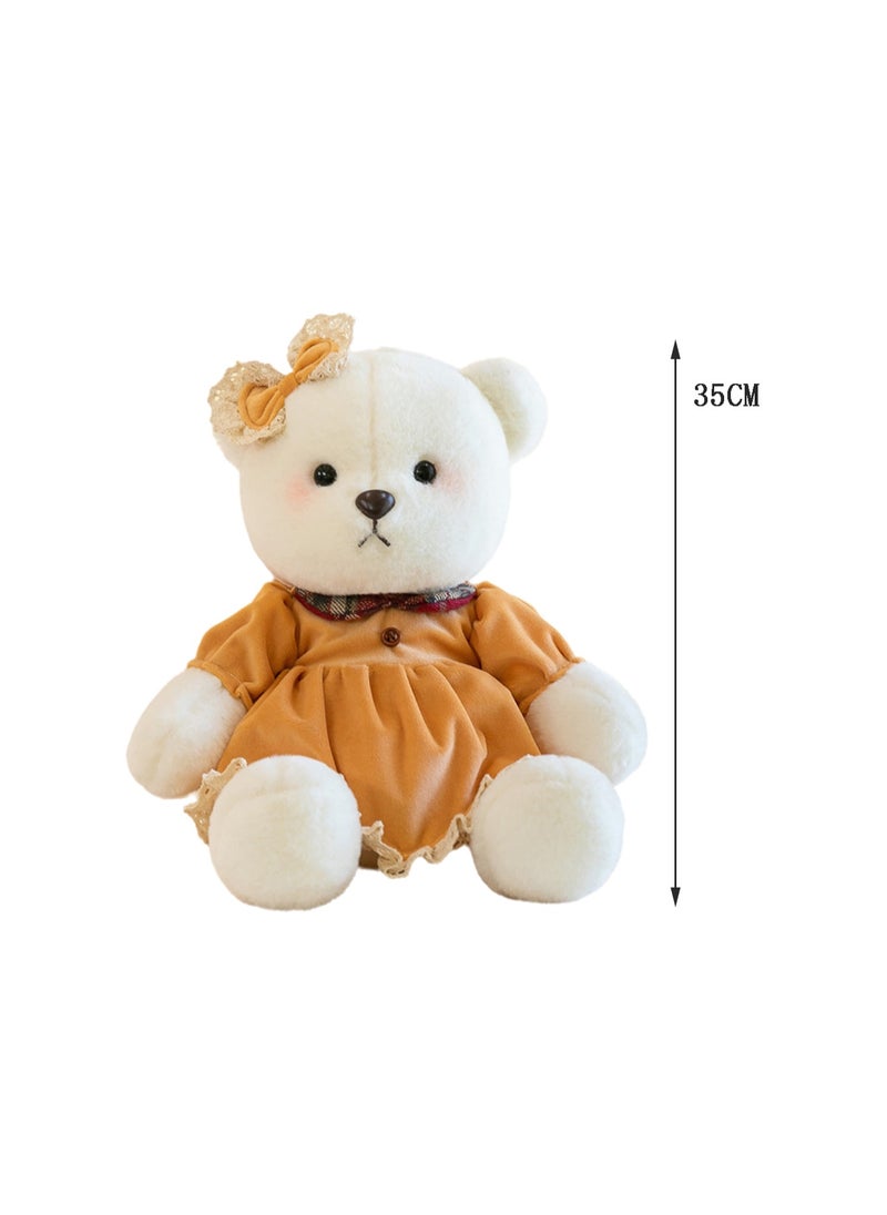 35 CM Cute Bear Plush Toy Soft Stuffed Simulation Doll For Girls And Boys All Ages Gift