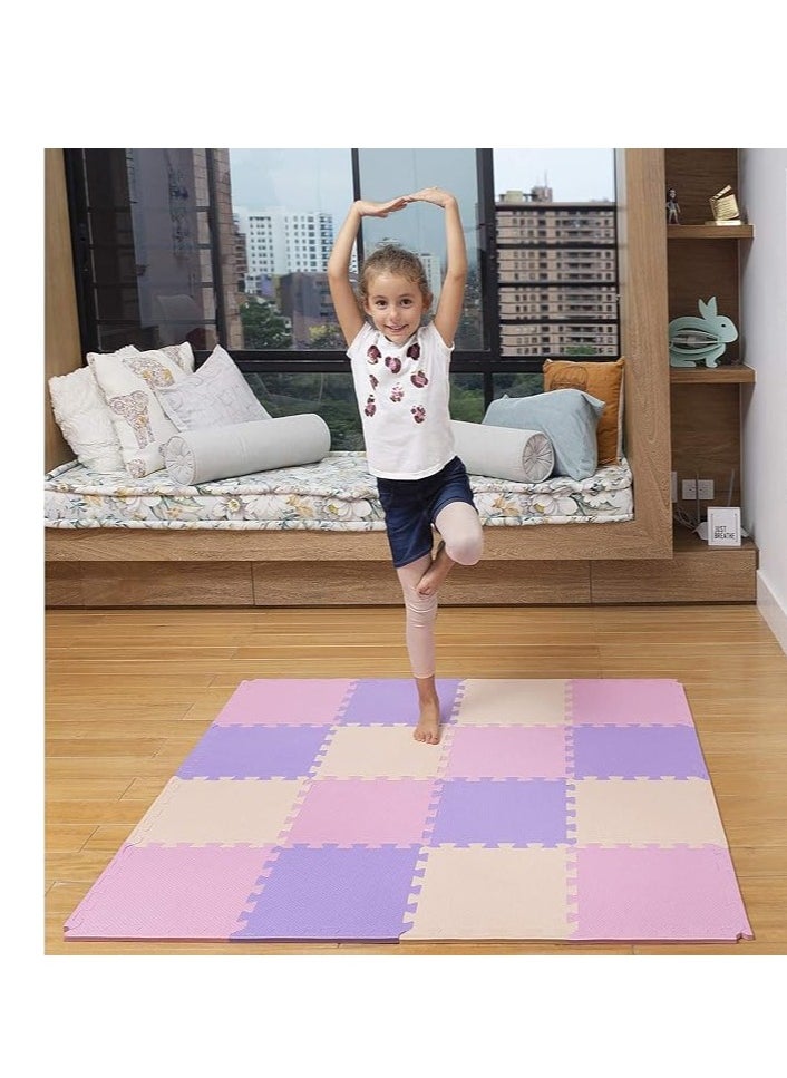 Soft Non-Toxic Baby Play Mat | Toddler Play Mat | Colorful Jigsaw Puzzle Play Mat | 16+2 Bonus Cube Foam Floor Mat for Kids and Babies | EVA Foam Interlocking Floor Mat