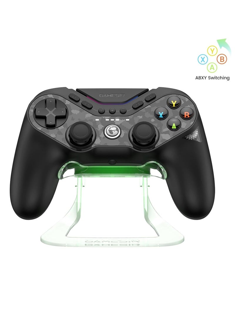 Professional Wireless Gamepad GameSir T3 Pro Tarantula Bluetooth Gaming Controller for Switch/PC/iOS/Android with Charging Dock, Bluetooth 2.4G Wired Controller with Anti-Drift TMR Sticks, 9 Mappable Buttons, RGB Lighting,1200mAh, ABXY Layout Switching