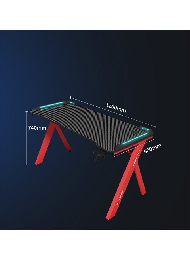 Ergonomic Gaming and Computer Desk with LED Lights 120 CM