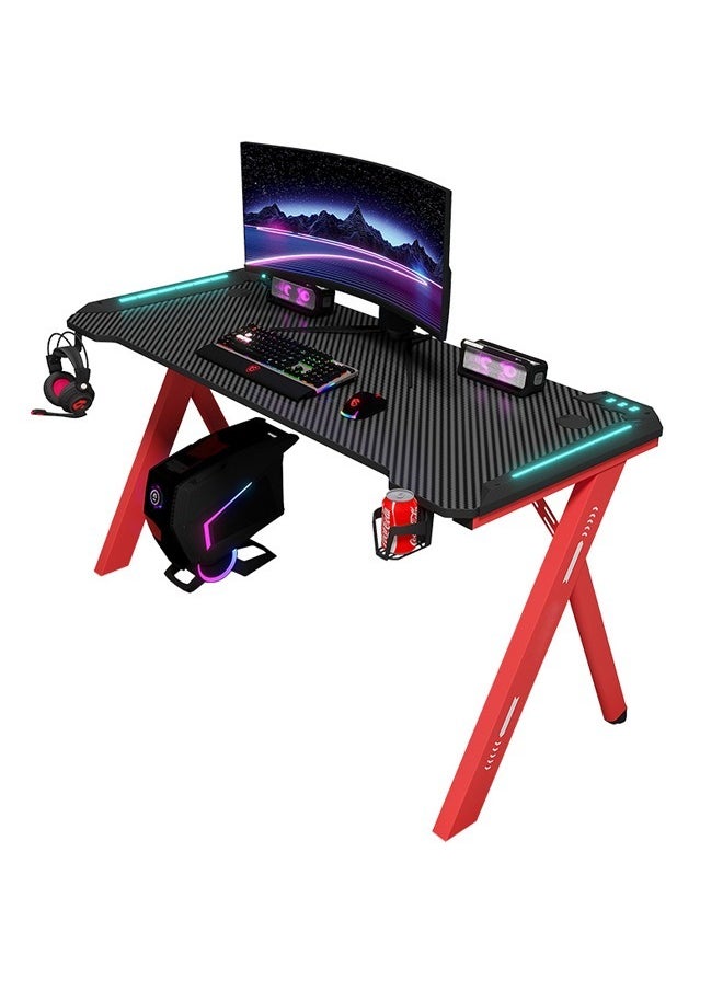 Ergonomic Gaming and Computer Desk with LED Lights 120 CM