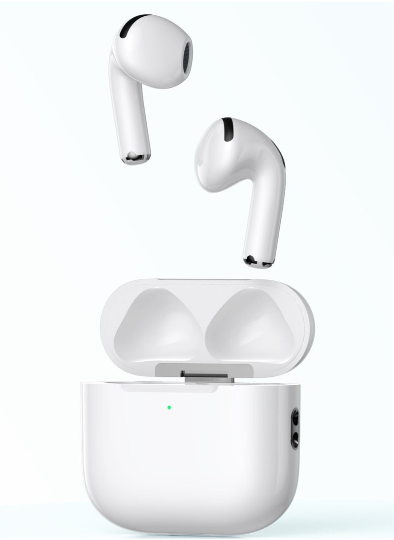 NEW Modio ME17 Wireless Bluetooth Earbuds Pro – Premium Sound, Long Battery Life, and Seamless Connectivity for Android u0026 iPhone (White)