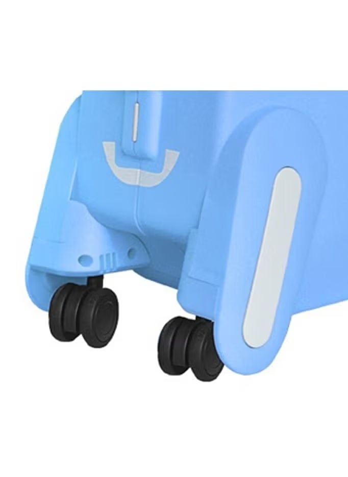 Children's trolley case, suitcase, can be ridden, can sit, can be carried, cartoon suitcase, children's puppy suitcase, blue