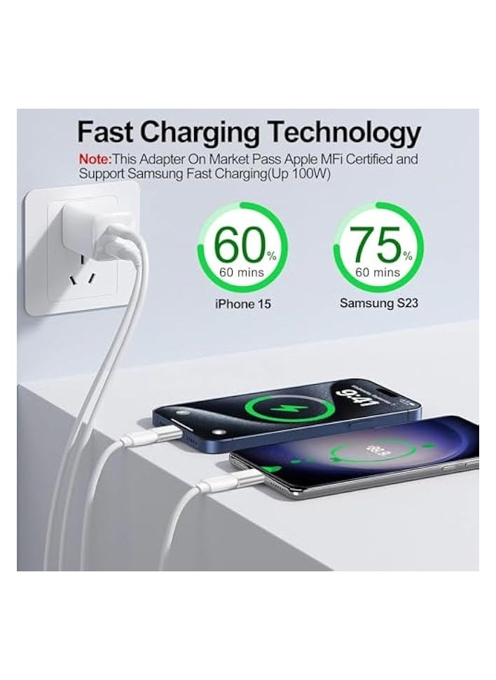 4 Pc Lightning to USB C,Fast Charging&Data Transfer,Type C Charger Connector Cable(All Silver)