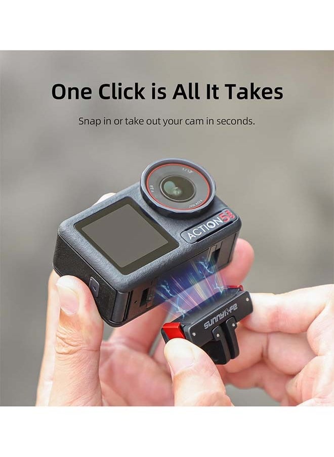 Multifunctional Foldable Magnetic Quick Release Mount Adapter for DJI Osmo Action 5 Pro/Action 4/3/2 Camera