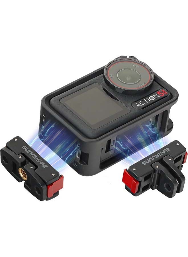 Multifunctional Foldable Magnetic Quick Release Mount Adapter for DJI Osmo Action 5 Pro/Action 4/3/2 Camera
