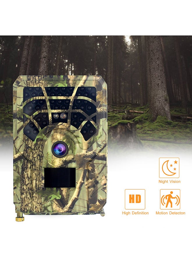 Digital Trail Camera 12MP HD Hunting & Trail Camera Motion Activated Night Infrared Vision Waterproof 46pcs IR Lights for Outdoor Wild Hunting Home Security Animal Observation Game