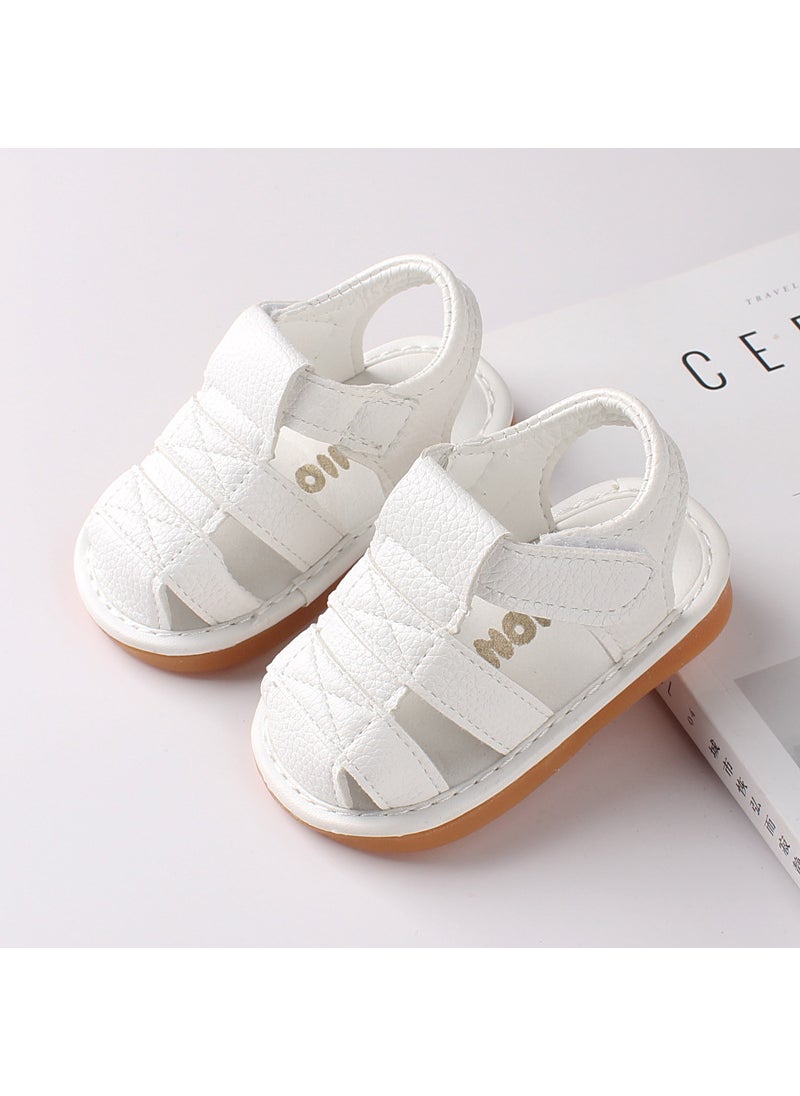 Summer Beef Tendon Soft Sole Girls Shoes Baby Boys Children Toddler Sandals 1-2 Years Old Soft Sole Baby Shoes Called 2284White White