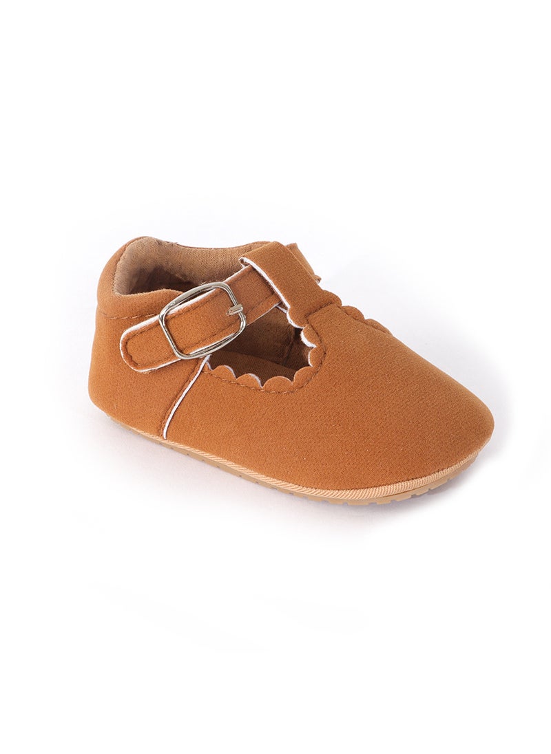 Spring Autumn 0-1 Year Baby Walking Shoes Frosted Brown