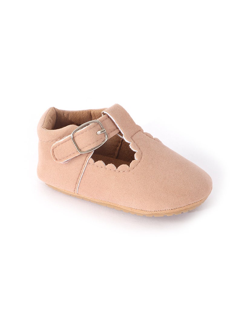 Spring Autumn 0-1 Year Baby Walking Shoes Frosted Apricot