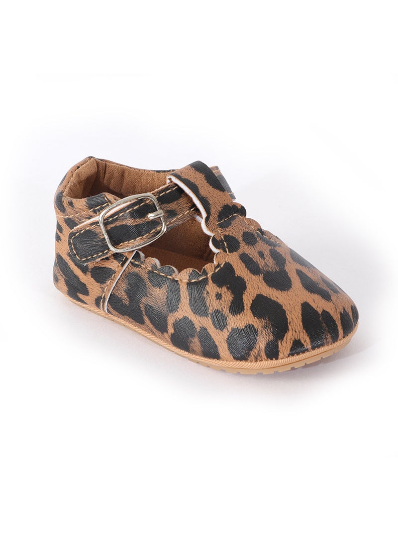 Spring Autumn 0-1 Year Baby Walking Shoes Leopard print