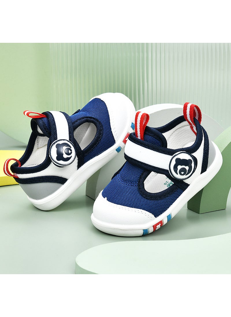Baby Sandals Breathable Anti-slip Toddler Shoes Navy Blue (L10)