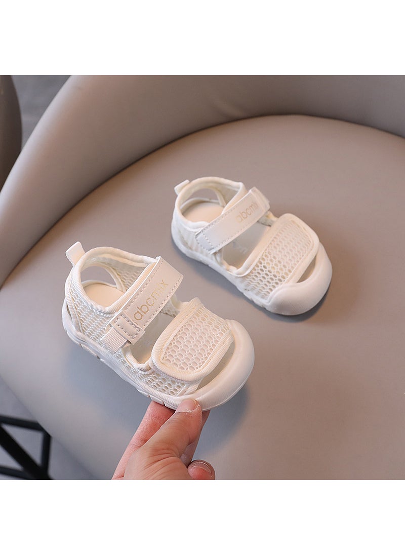 Summer 2024 Baby Girls Breathable SandalsCreamy-white Creamy-white