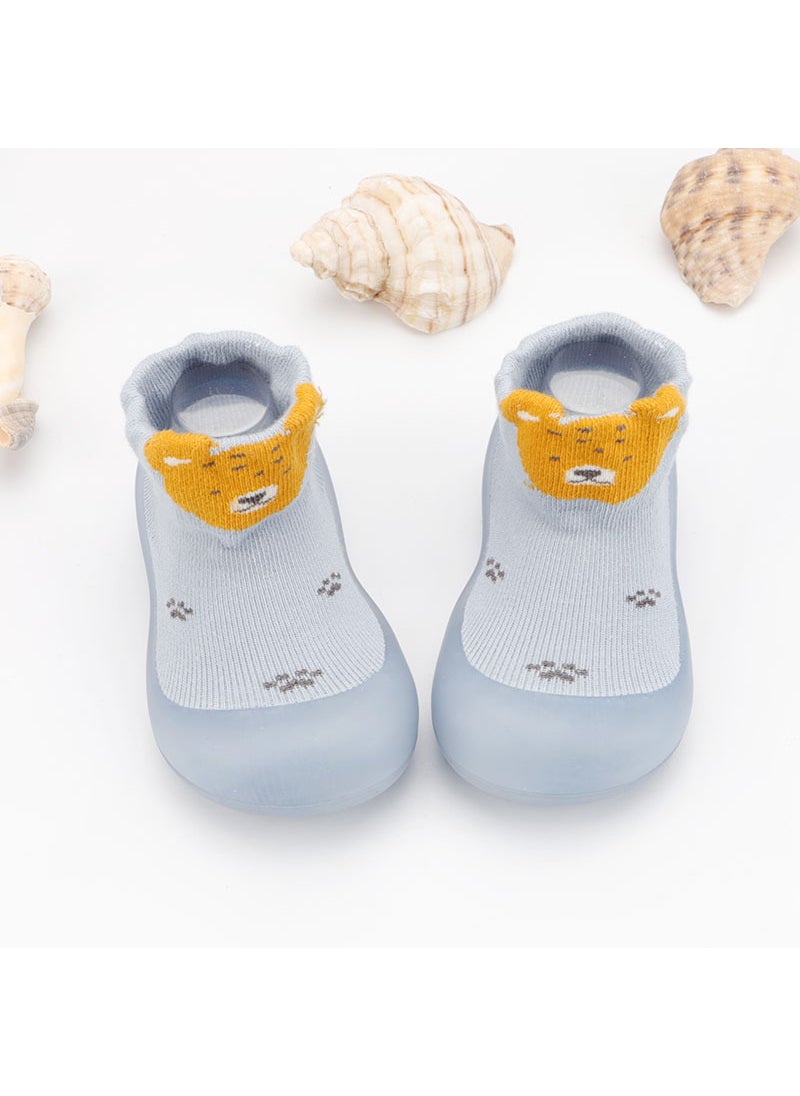 2023 Autumn Baby Soft Sole Breathable Cartoon SneakersSky blue dot Tiger Sky blue dot Tiger