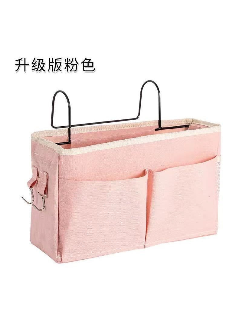 Multi-Purpose Bedside Storage Bag for Dorm RoomPink Pink