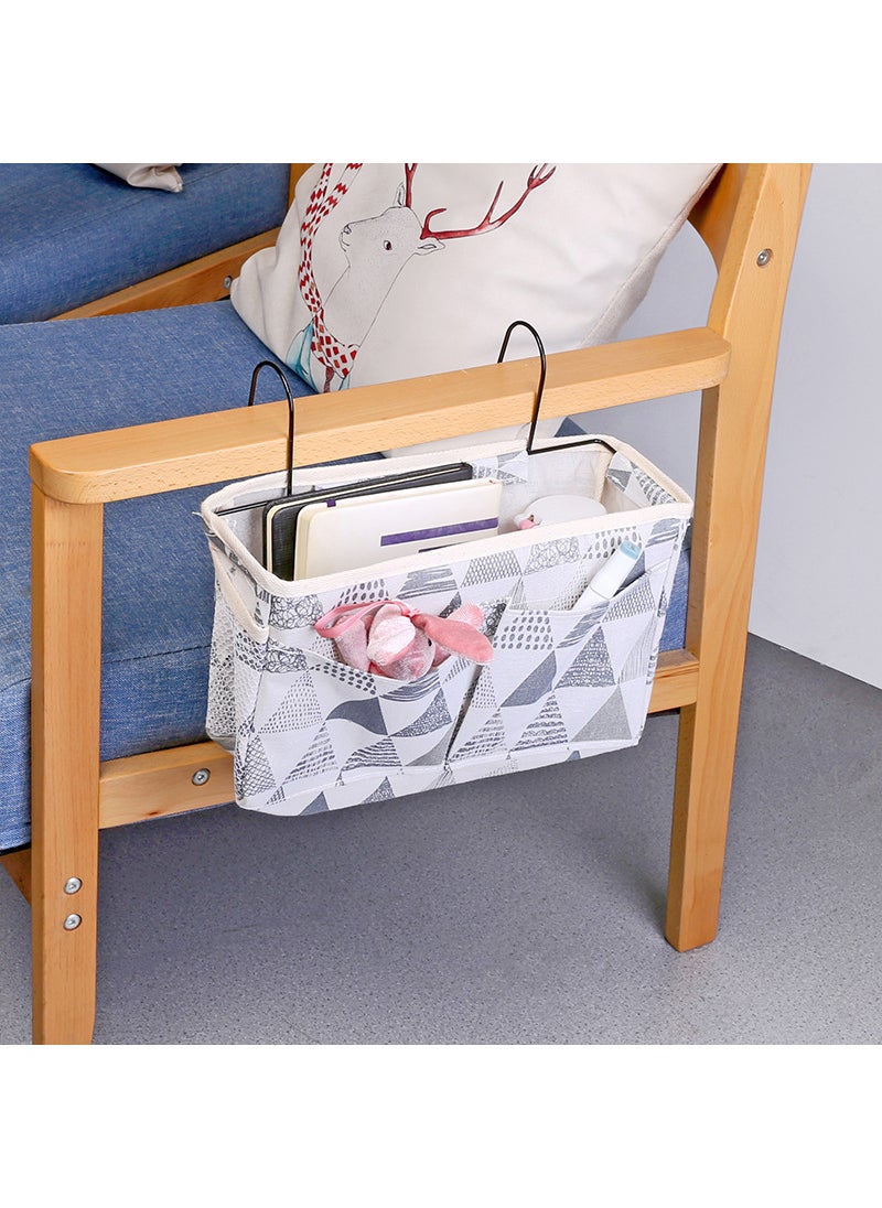 Multi-Purpose Bedside Storage Bag for Dorm RoomGray triangle Gray triangle