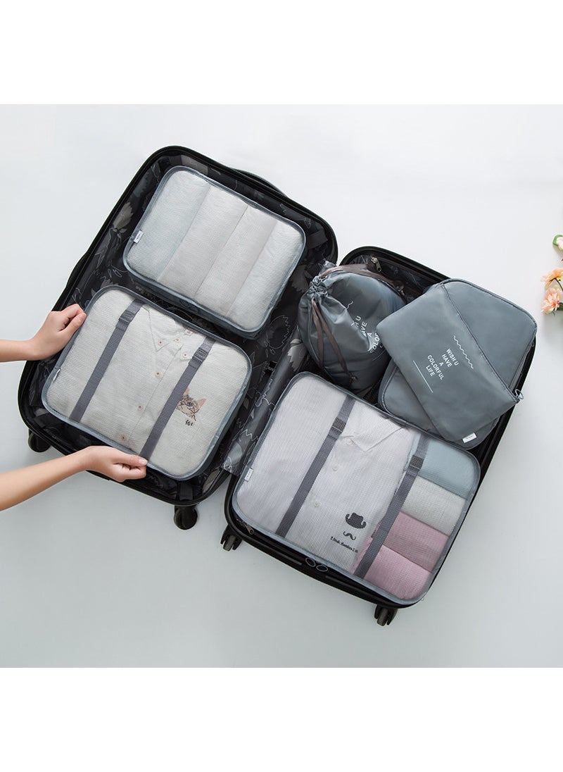 Waterproof Travel Organizer Set 6-8Pcs6-piece gray 6-piece gray