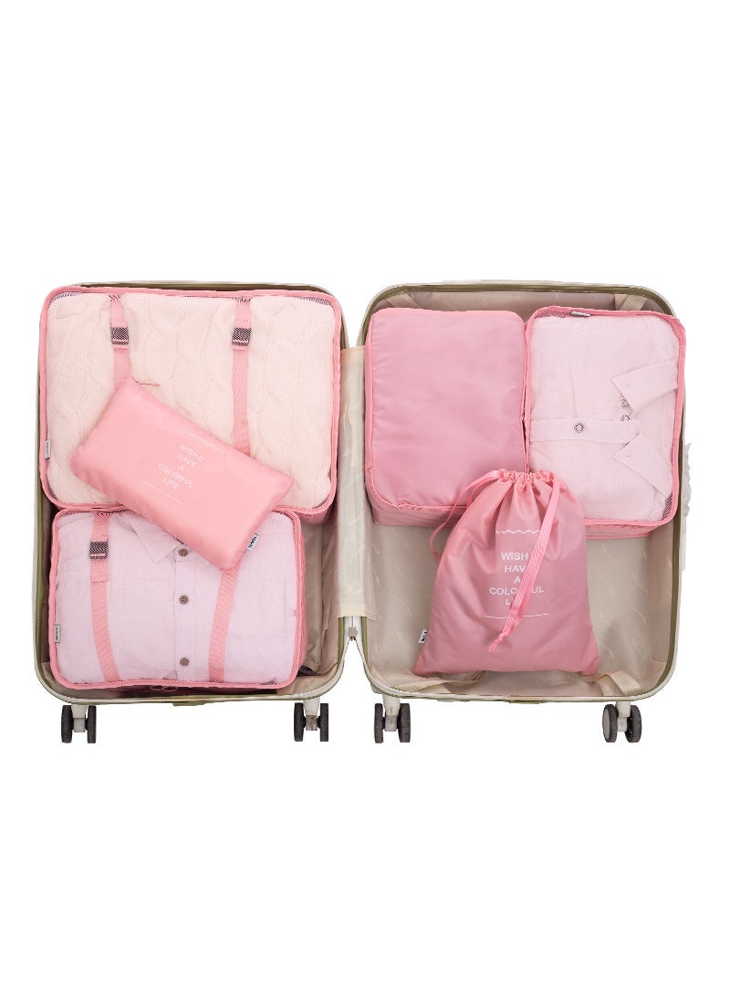 Waterproof Travel Organizer Set 6-8Pcs6-piece set Pink 6-piece set Pink