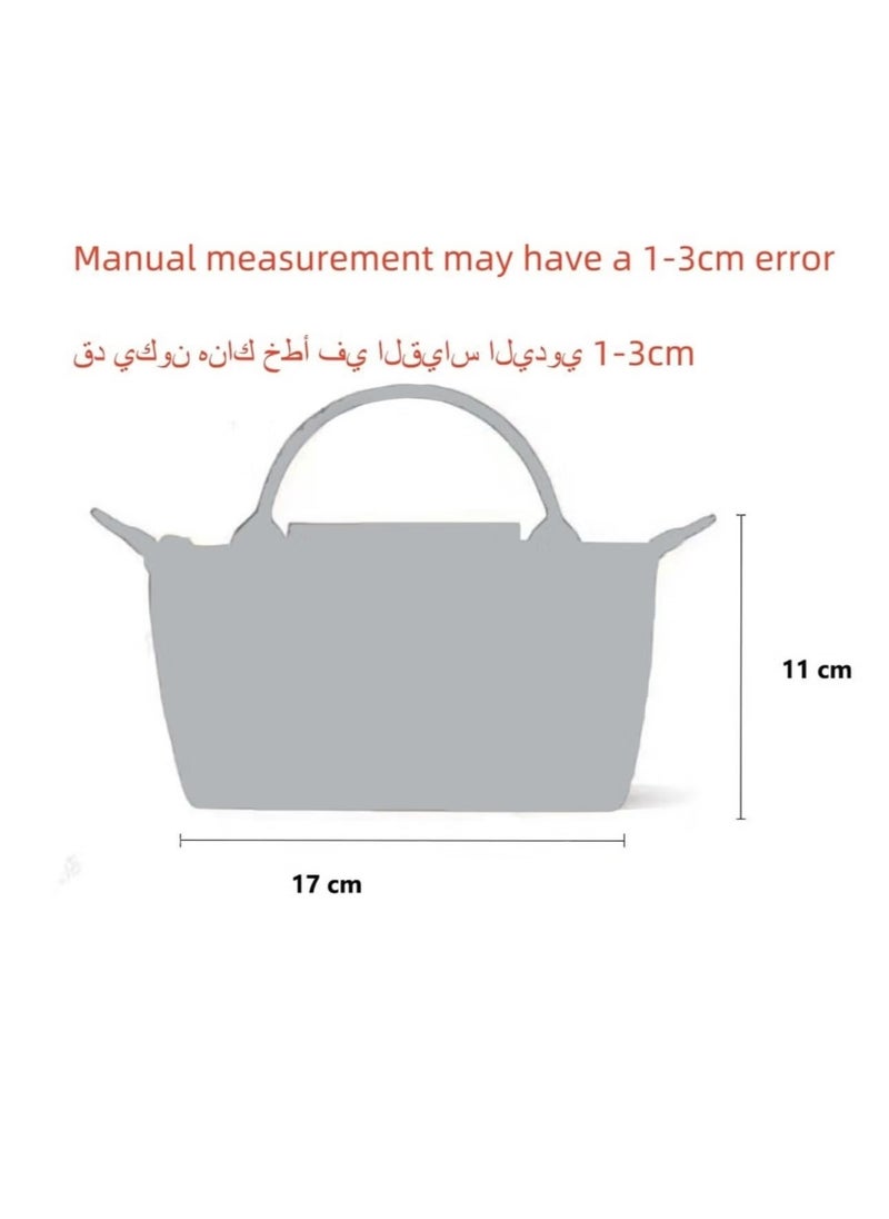 Longchamp Women's Classic Fashion Versatile Mini Makeup Bag, Handbag, Shoulder Bag, Handheld Small Bag Off White