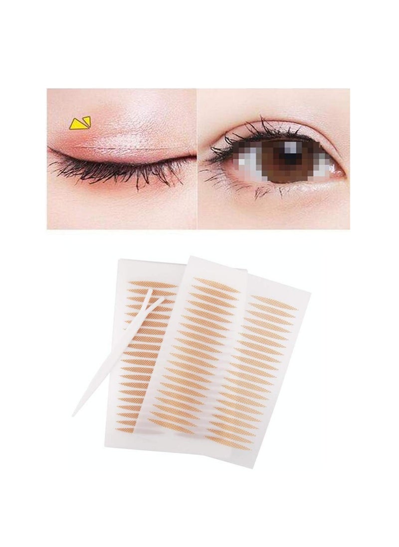 800PCS (400 pairs) Single-Sided Lace Mesh Olive Breathable Double Eyelid Stickers Flesh-Colored Invisible No Trace Waterproof long-lasting Super Sticky