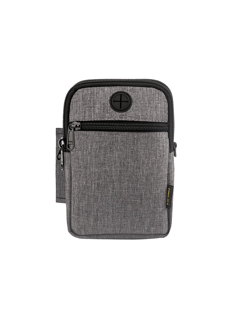 Multifunctional Passport Pouch Unisex Shoulder BagGrey Grey