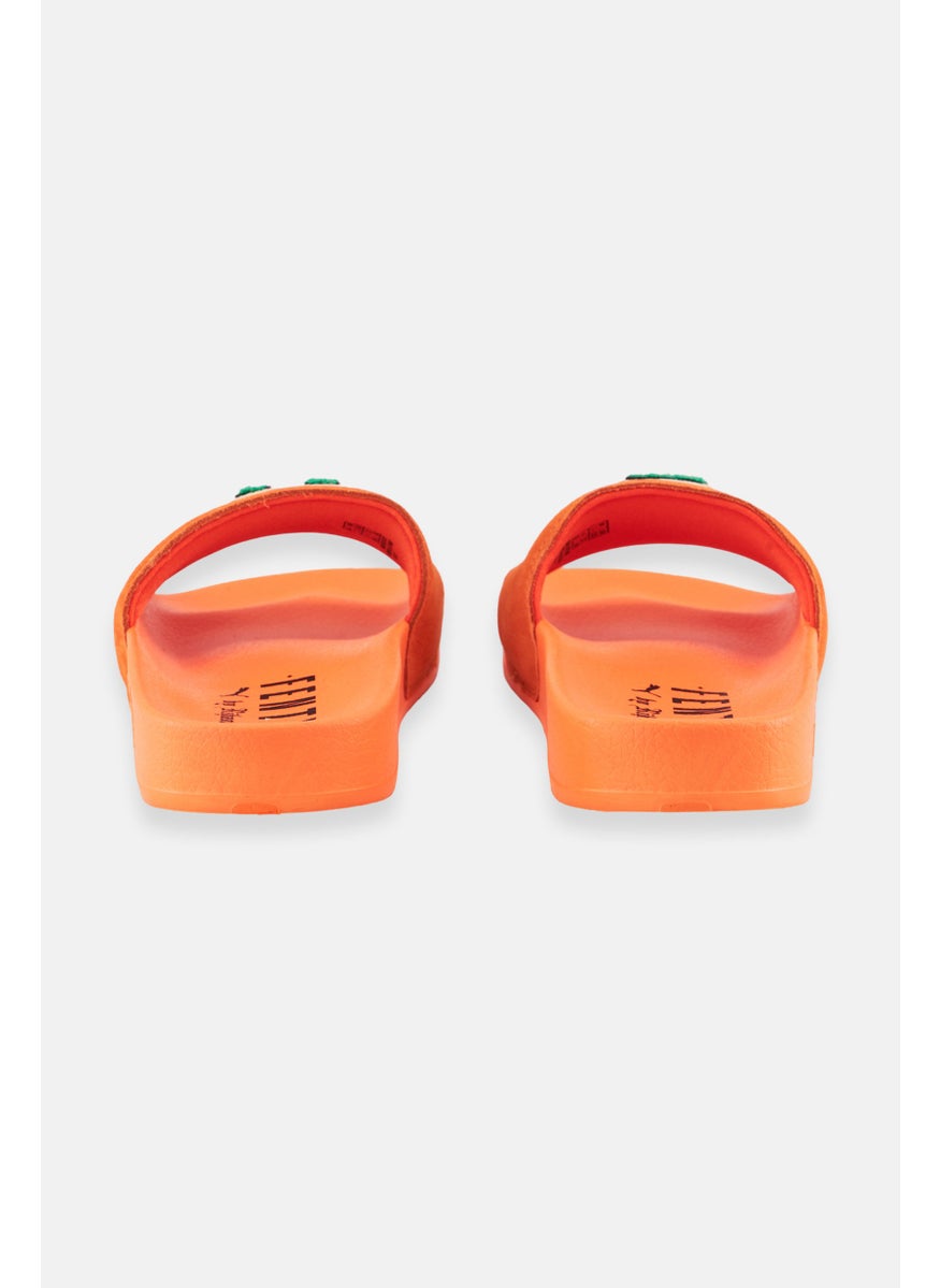 Kids Girl Leadcat Fenty Slip On Outdoor Slides, Orange