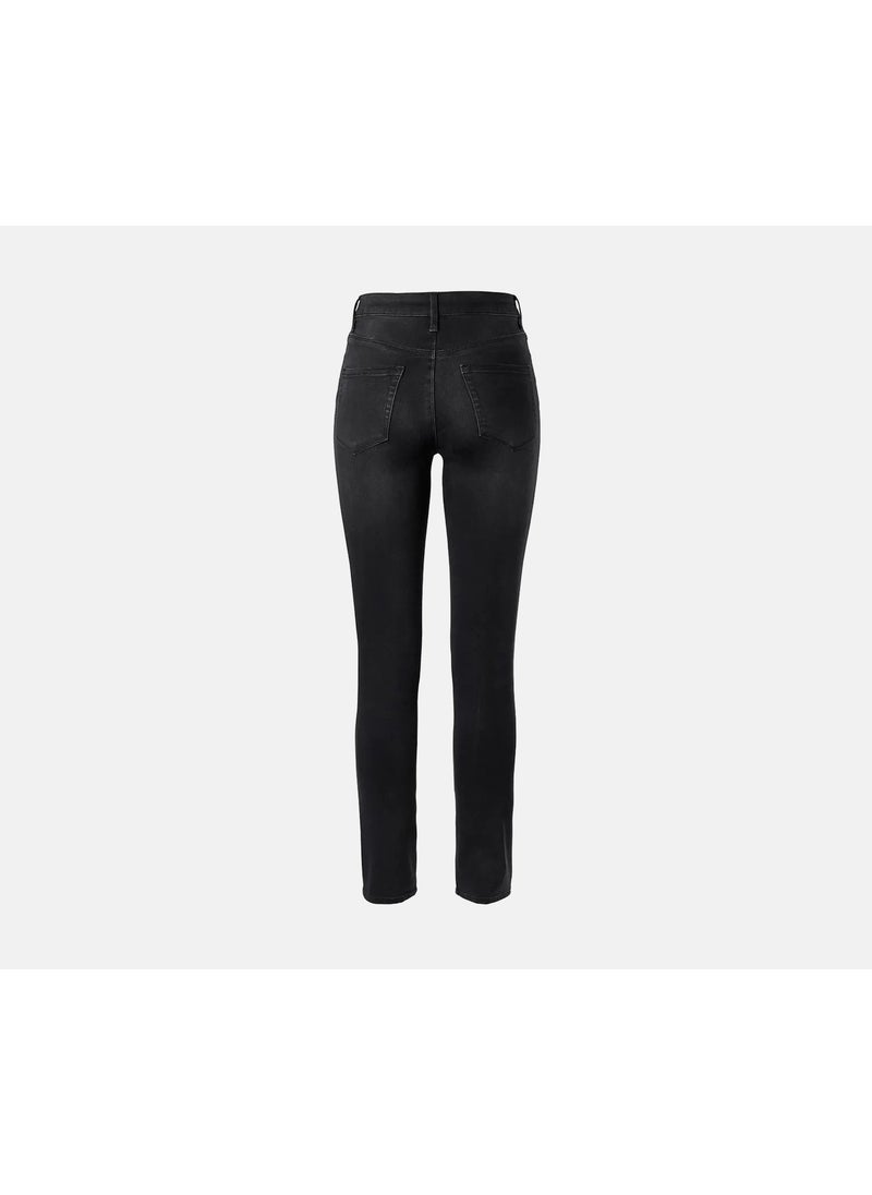 Women Regular Fit Plain Skinny Jeans, Black