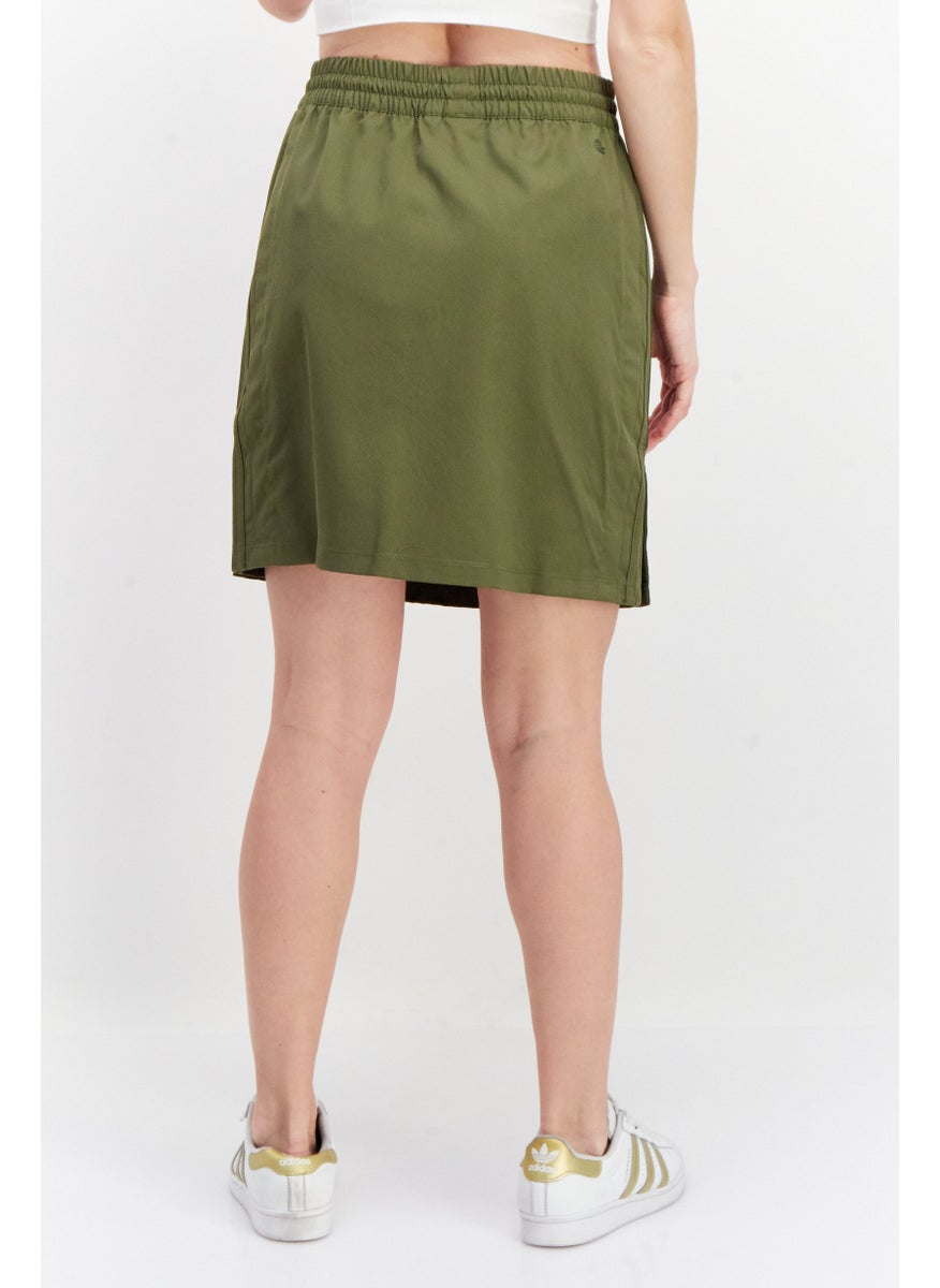 Women Sportswear Fit Embroidered Logo Mini Skirts, Olive