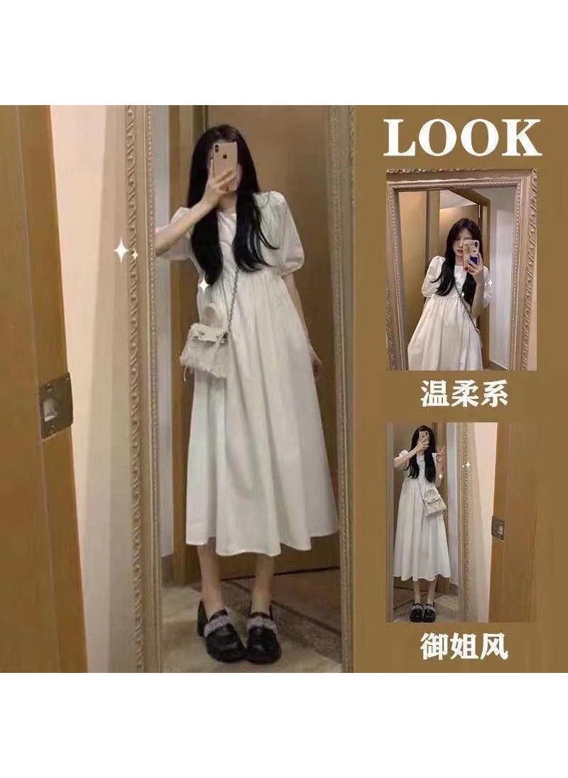 2024 Sweet Summer Dress White Chic Slimming White dress