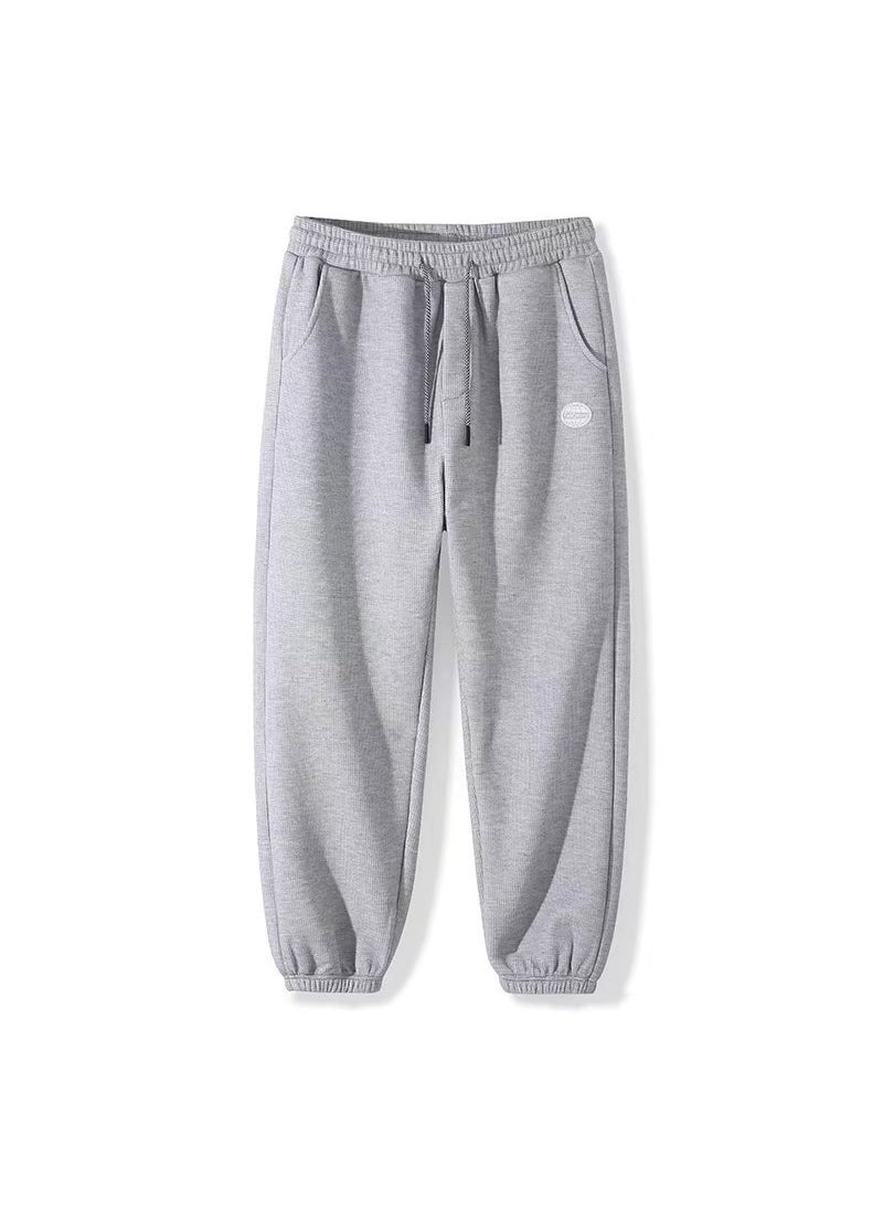 2024 Mens Casual Sweatpants Autumn Winter Trendy Loose Fit White