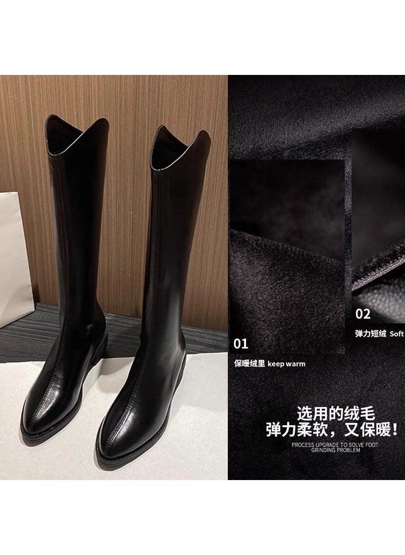 2023 Cowboy Knight Boots for WomenBlack upgraded version 39 [comfortable and not tired feet]] Black upgraded version 39 [comfortable and not tired feet]]