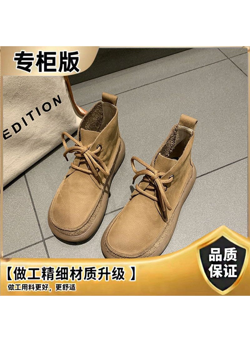 Vintage flat Martin Boots Women Autumn 2023 Casual BritishKhaki orders [upgraded version]] Khaki orders [upgraded version]]