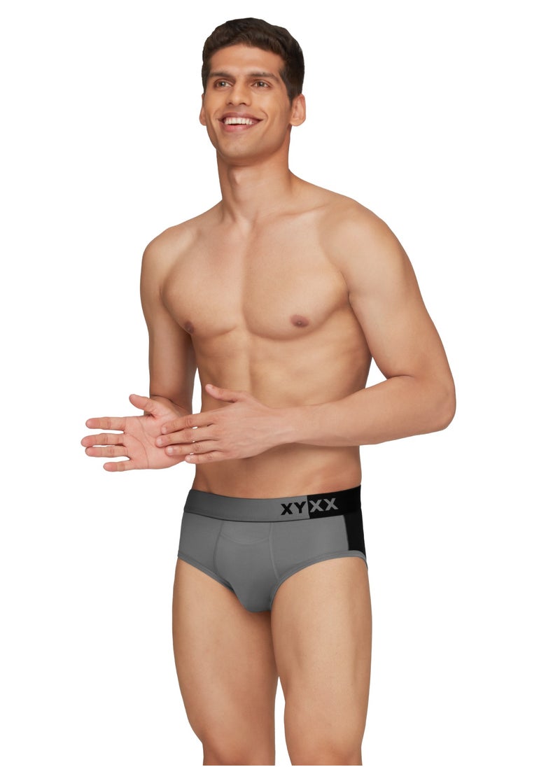 Pack of 3 Dualist Intellisoft Micro Modal Color Blocked Colorblock Men Brief