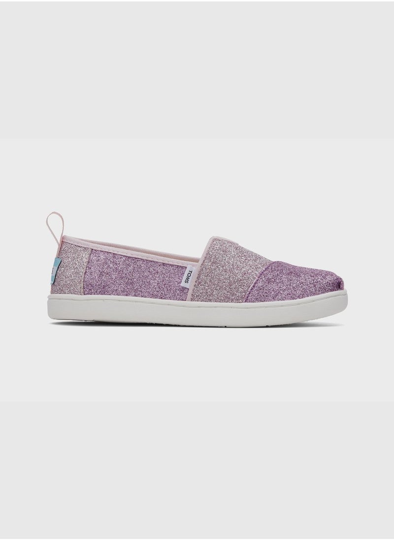 Light Lilac Colorblock Iridescent Glimmer Youth Alp Espedrille