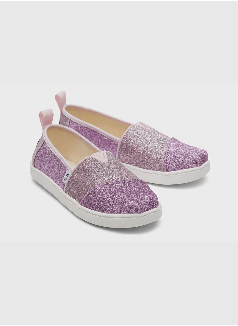 Light Lilac Colorblock Iridescent Glimmer Youth Alp Espedrille