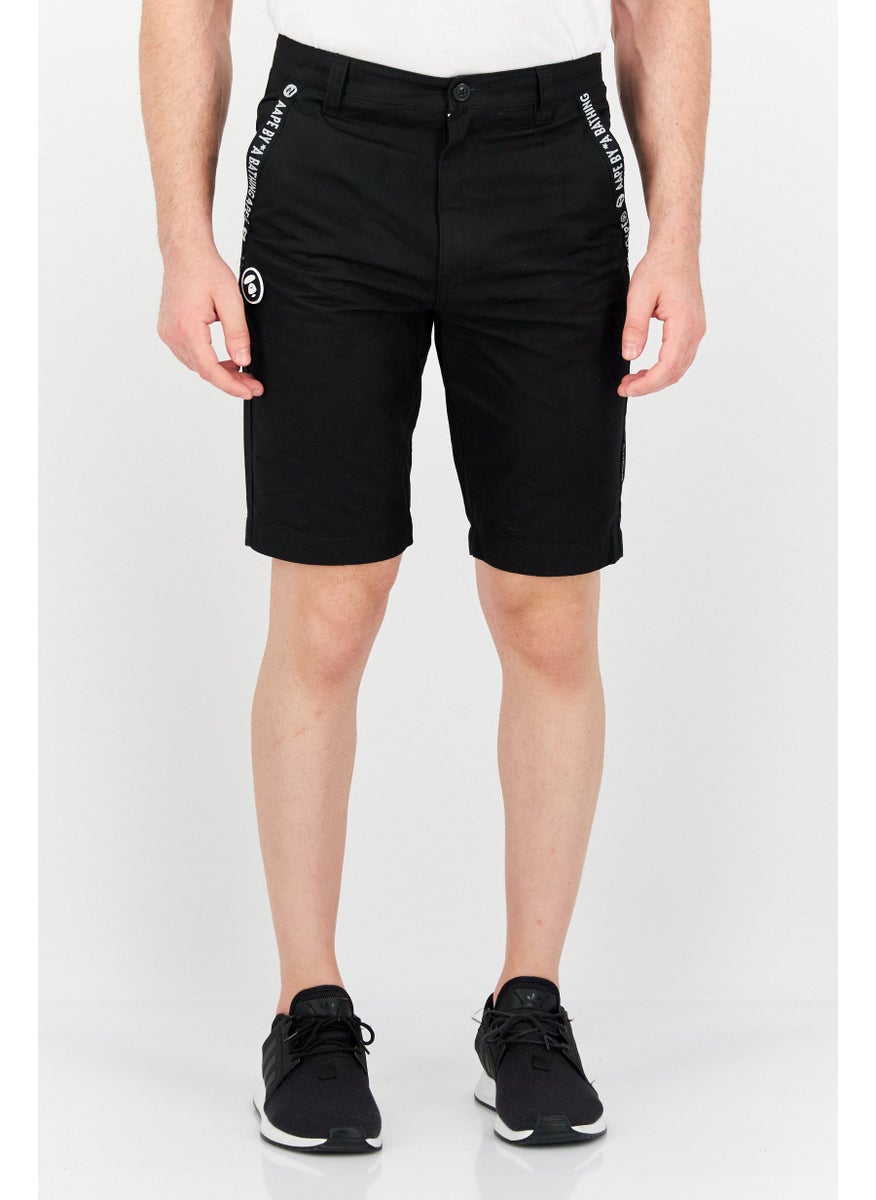 Men Brand Logo Basic Short, Black