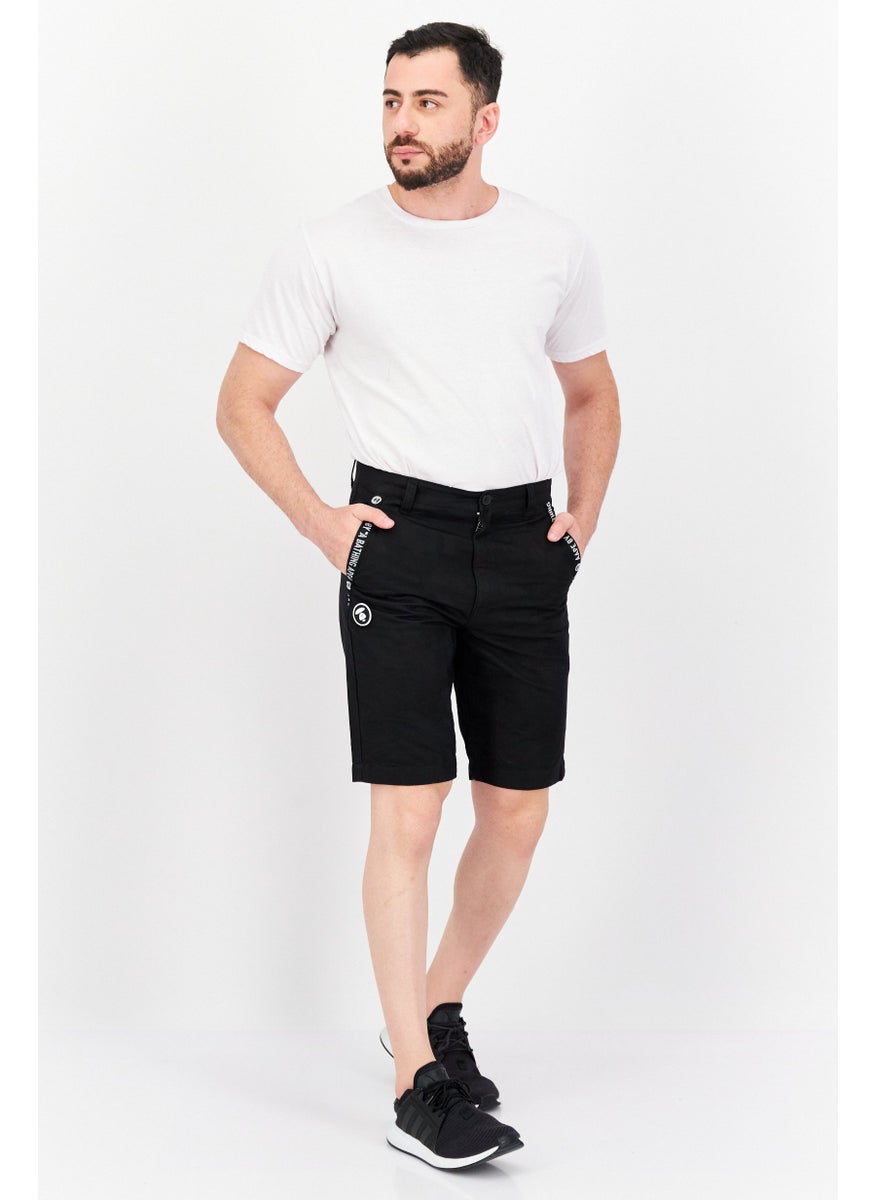 Men Brand Logo Basic Short, Black