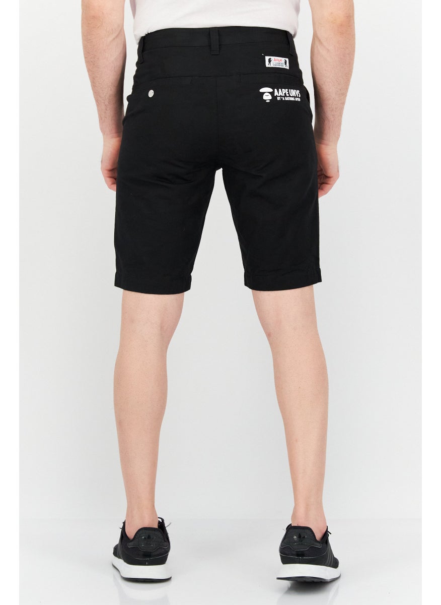 Men Brand Logo Basic Short, Black