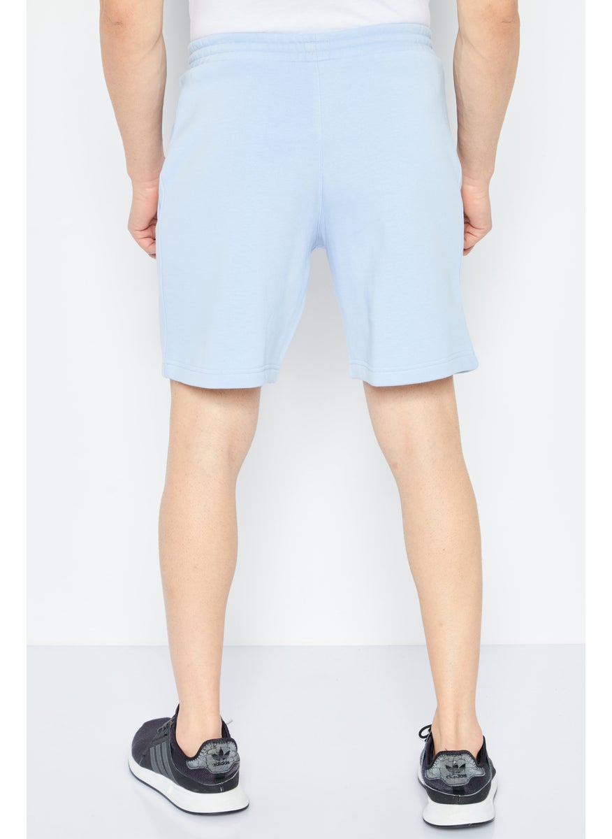 Men Sportswear Fit Embroidered Logo Outdoor Shorts, Sky Blue