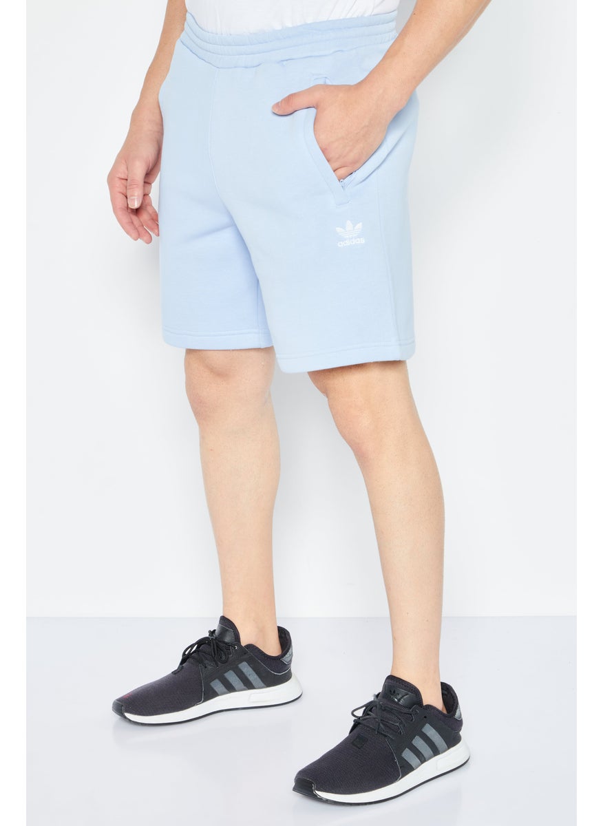 Men Sportswear Fit Embroidered Logo Outdoor Shorts, Sky Blue