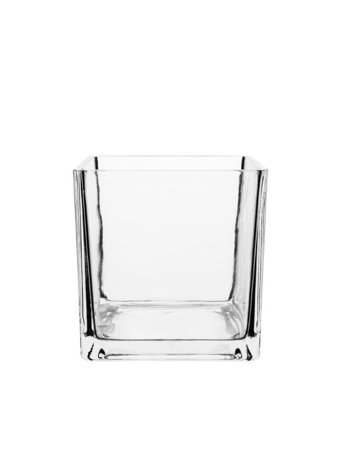 Glass Vase Cube – Modern glass cube vase for contemporary floral arrangements