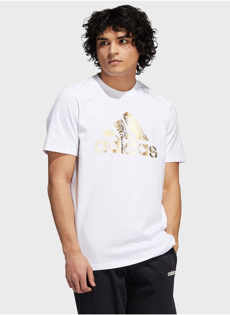 Liquid Foil Badge of Sport Graphic Tee