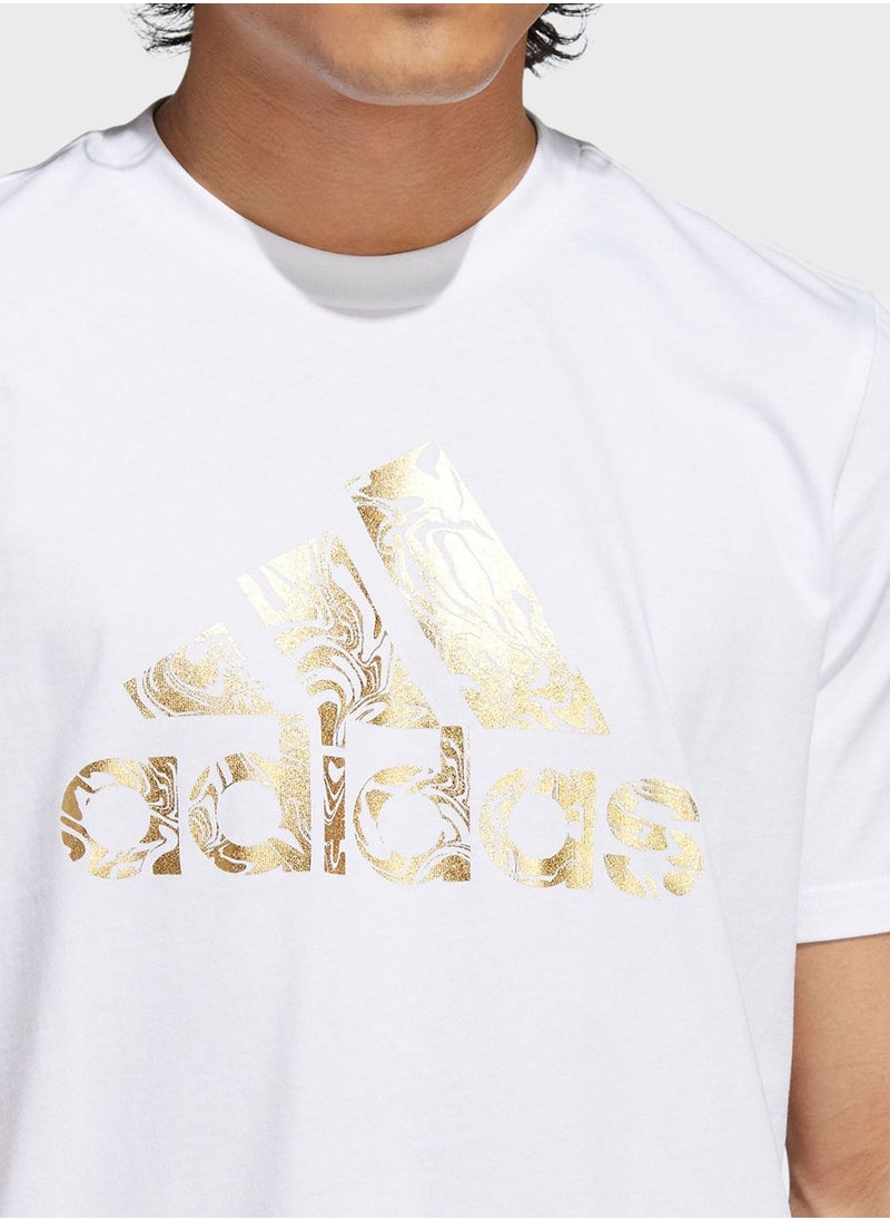 Liquid Foil Badge of Sport Graphic Tee