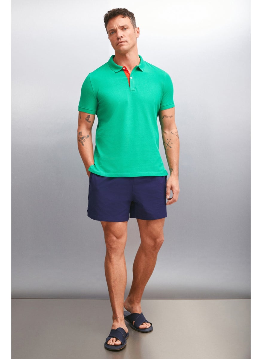 Mathew Men's Green Polo Neck T-Shirt