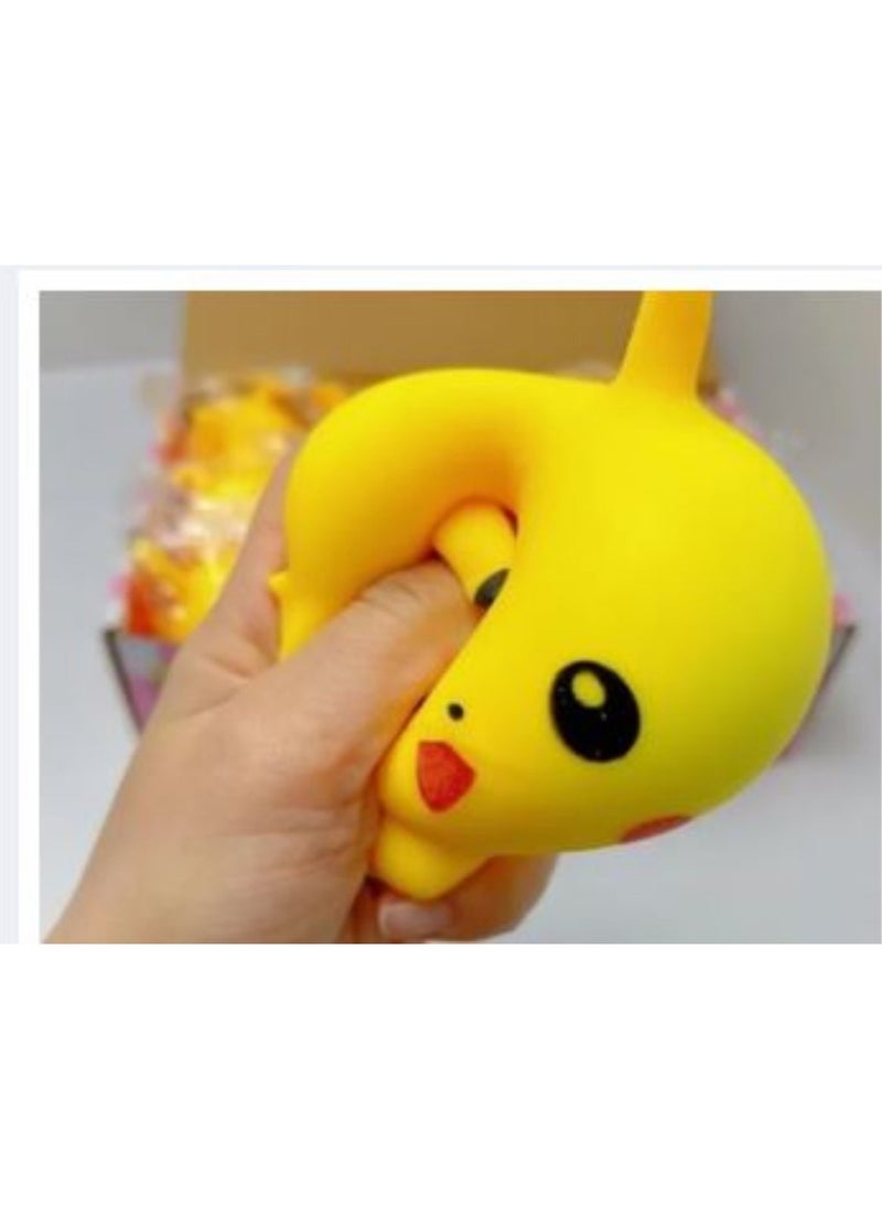 Pokemon Pikachu Squishy Toys Kawaii Squeeze Reliever Toy Fidget Pop Pinch Toys for Kids Adults 12 Pcs