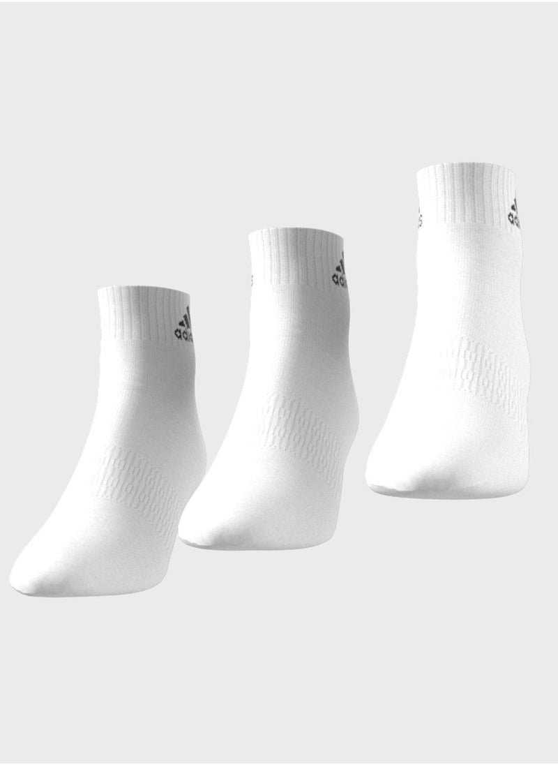 Cushioned Sportswear Ankle Socks 3 Pairs