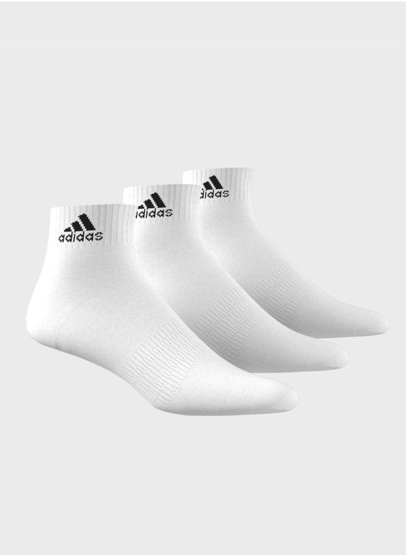 Cushioned Sportswear Ankle Socks 3 Pairs