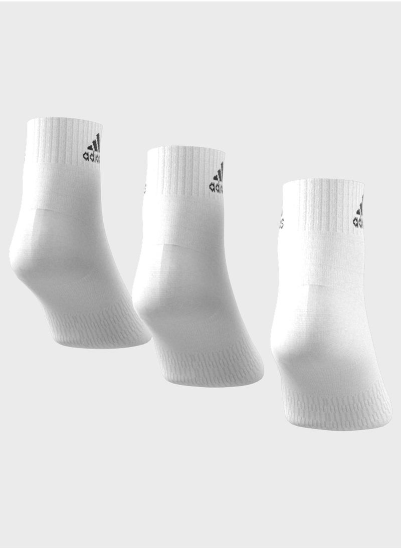 Cushioned Sportswear Ankle Socks 3 Pairs