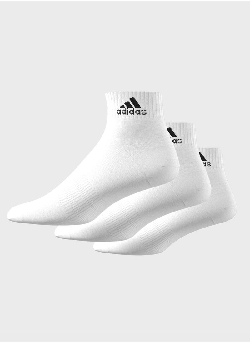 Cushioned Sportswear Ankle Socks 3 Pairs